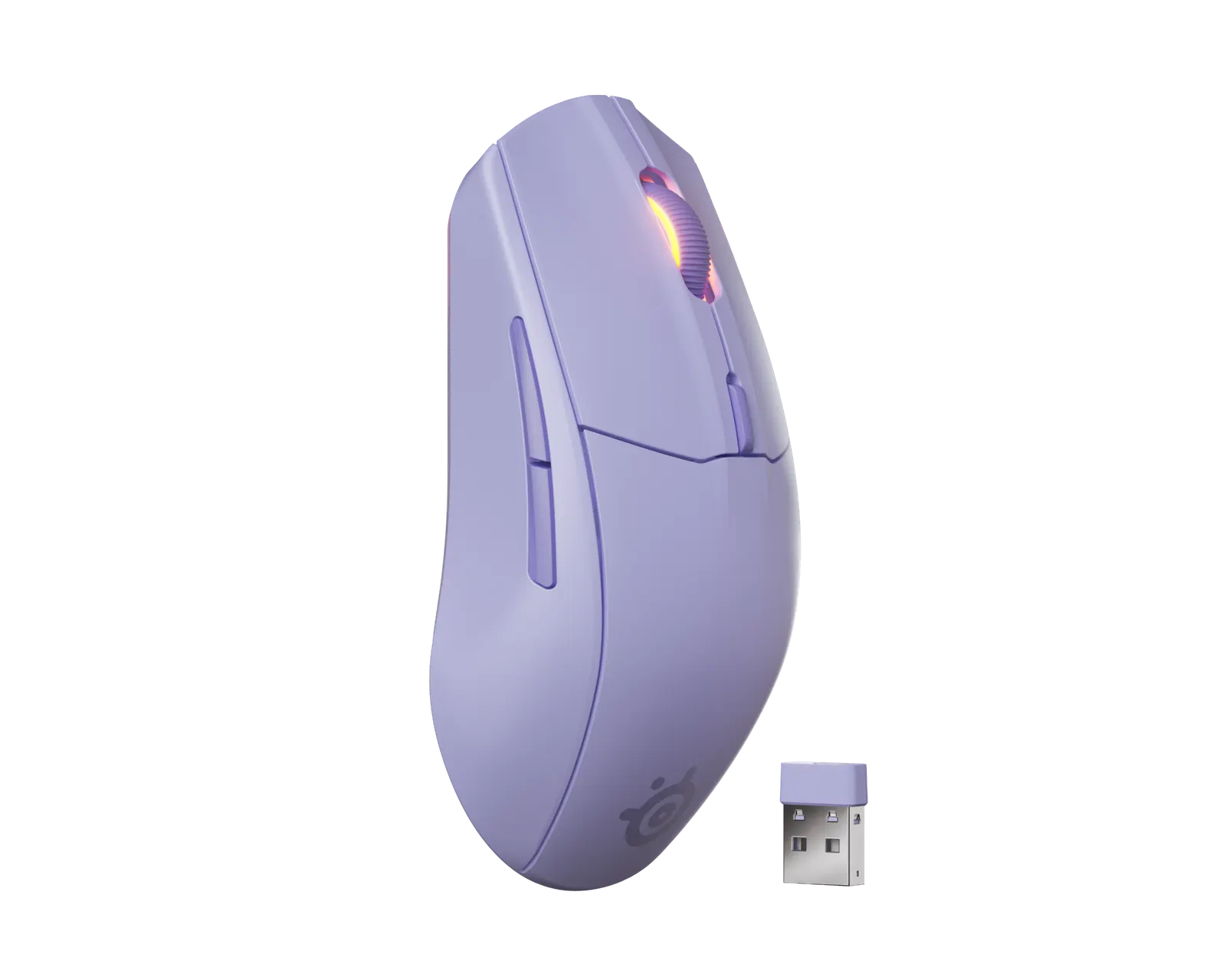მაუსი SteelSeries Mouse Rival 3 Gen 2, RGB, USB-A/WL/BT, lavender