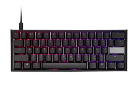 კლავიატურა Keyboard Ducky One 2 Mini Cherry Red RGB LED UA/RU Black-White