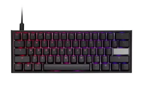 კლავიატურა Keyboard Ducky One 2 Mini Cherry Speed Silver RGB LED UA/RU Black-White