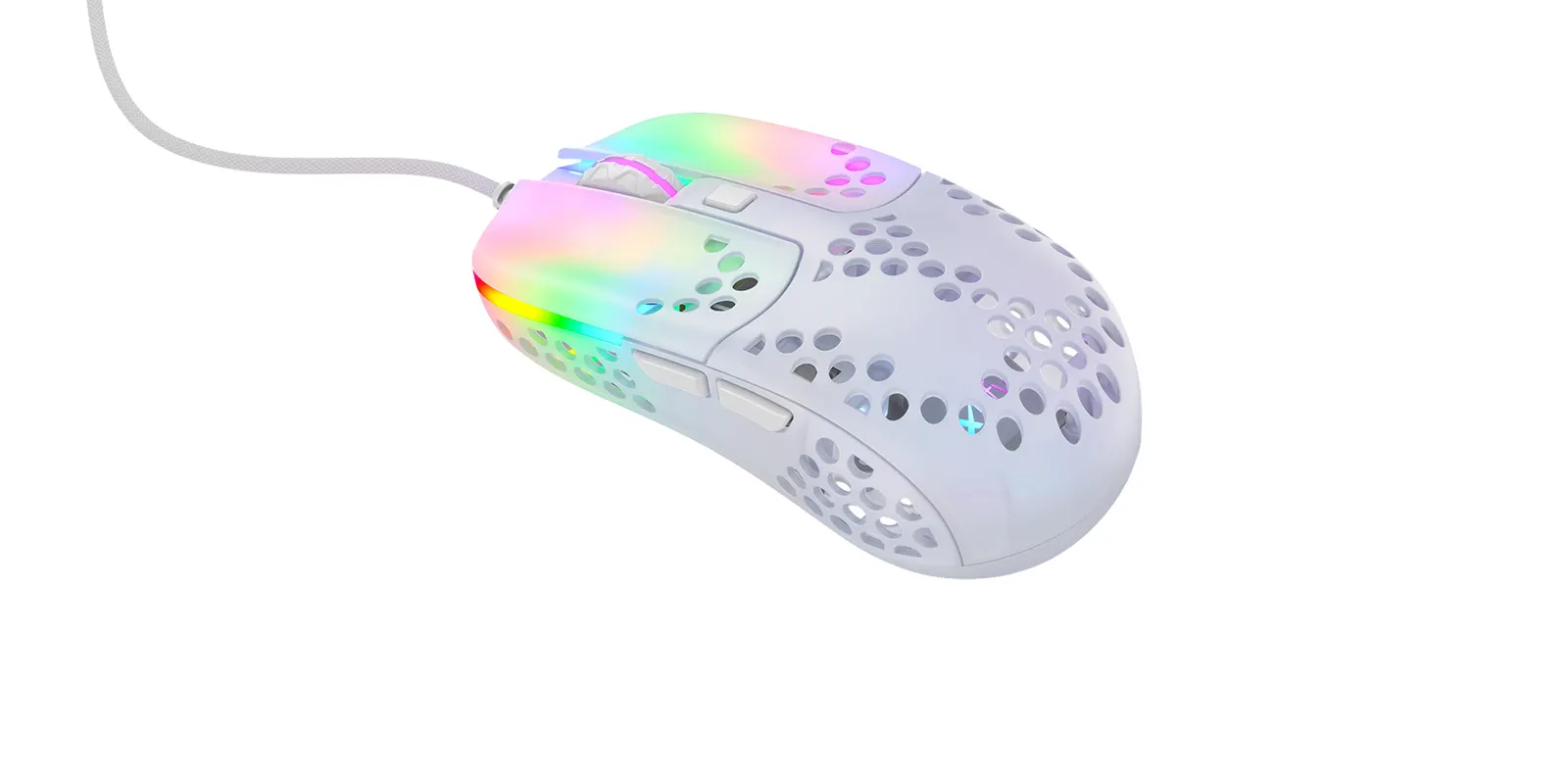 Mouse Xtrfy MZ1, USB-A, RGB, Biliy