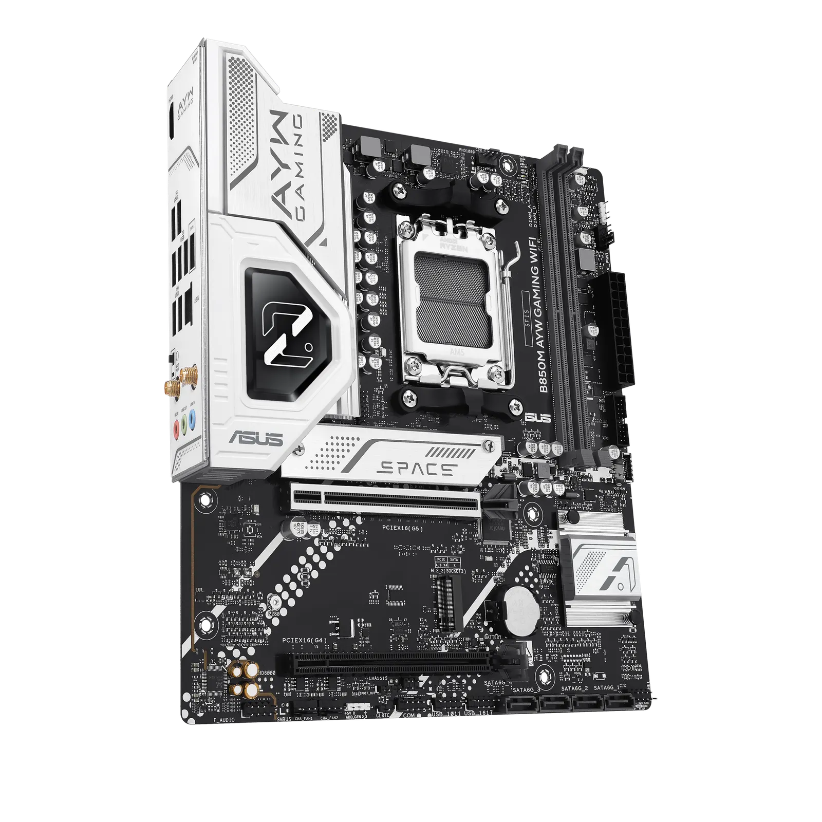 დედაპლატა ASUS Motherboard B850M AYW GAMING WIFI sAM5 B850 2xDDR5 M.2 HDMI Wi-Fi BT mATX