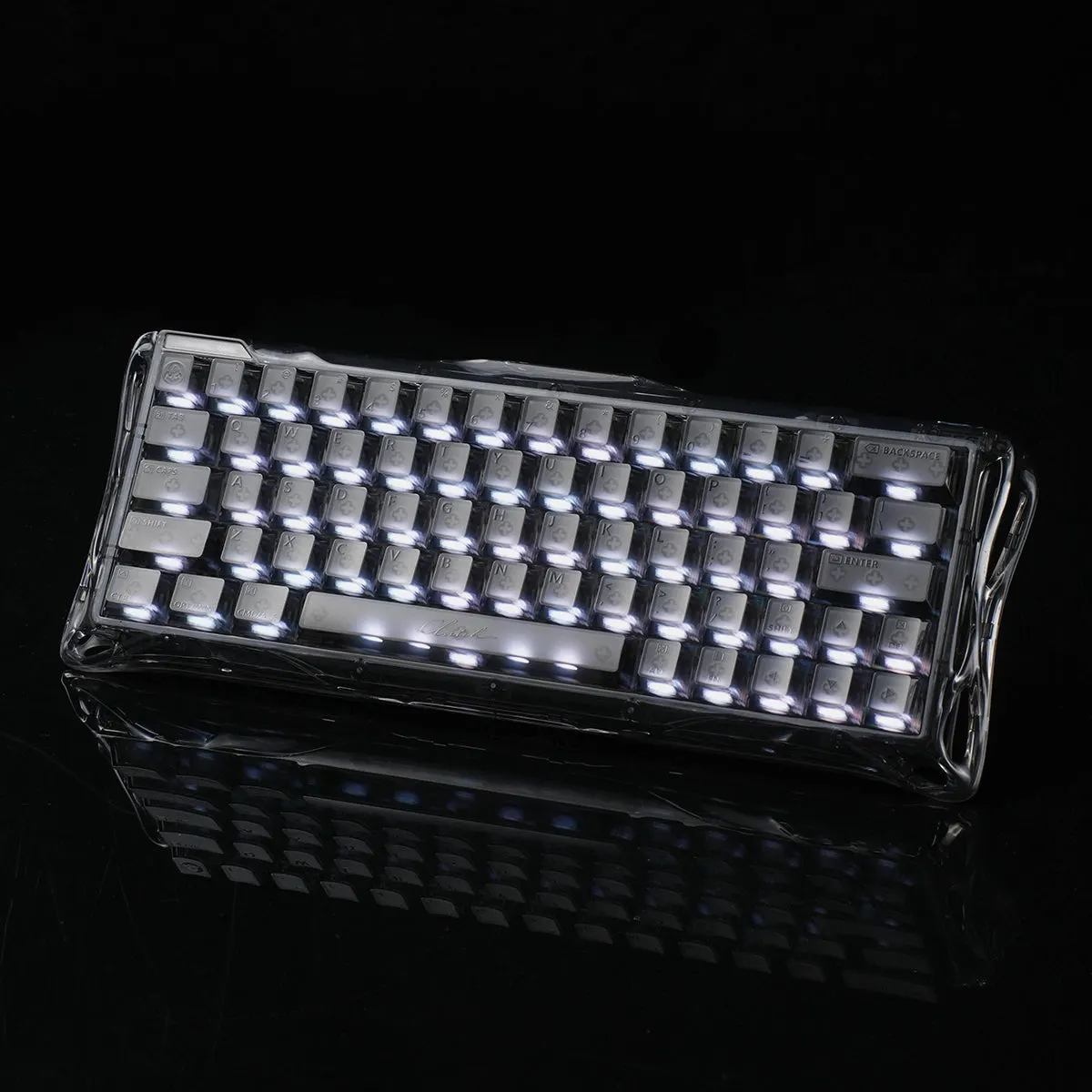 კლავიატურა Keyboard GravaStar Mercury V60 60keys, UFO Magnetic Gaming, 8K, USB-A, RGB, Onyx Crystal