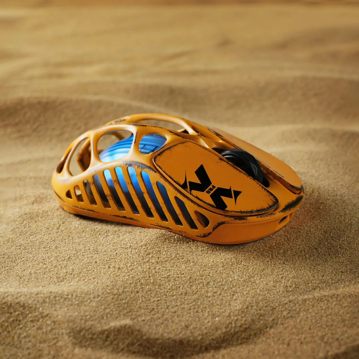 Mouse GravaStar Mercury X Pro, 8K, BT/WL/USB-A, RGB, Battle-Worn Yellow