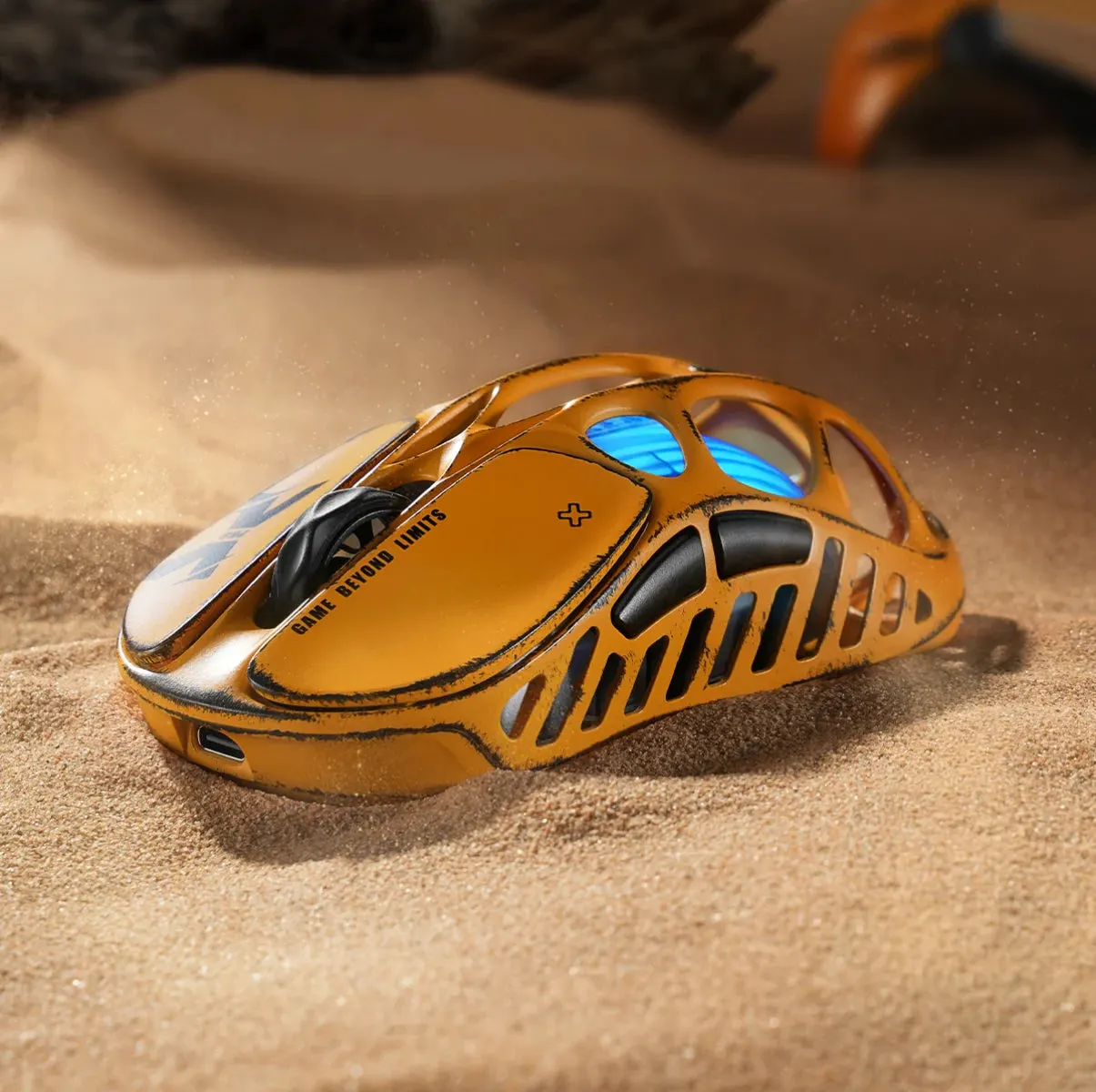 Mouse GravaStar Mercury X Pro, 8K, BT/WL/USB-A, RGB, Battle-Worn Yellow