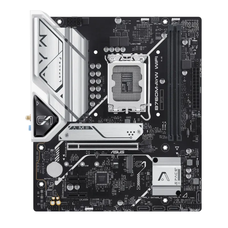 დედაპლატა ASUS Motherboard B760M-AYW WIFI-SI s1700 B760 2xDDR5 M.2 HDMI Wi-Fi BT mATX BULK WITH ACCESSORY