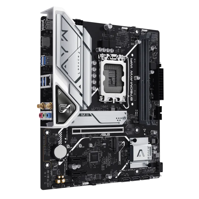 დედაპლატა ASUS Motherboard B760M-AYW WIFI-SI s1700 B760 2xDDR5 M.2 HDMI Wi-Fi BT mATX BULK WITH ACCESSORY