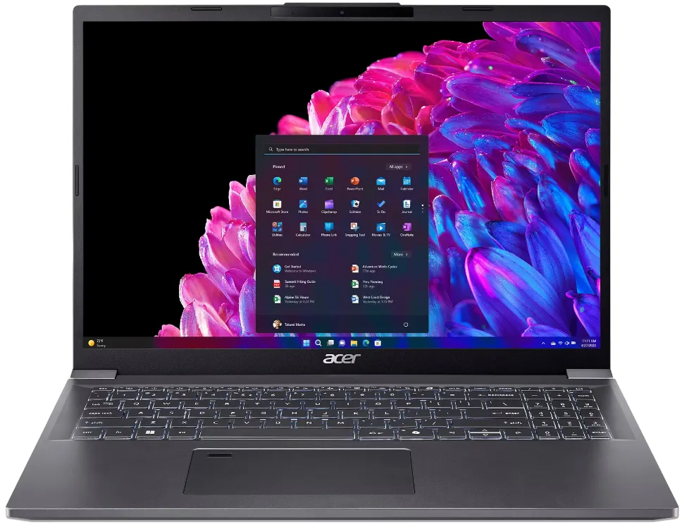 ნოუთბუქი Acer Notebook Aspire 16 A16-71M 16" WUXGA+ OLED, Intel U5-125H, 16GB, F512GB, UMA, Lin, gray