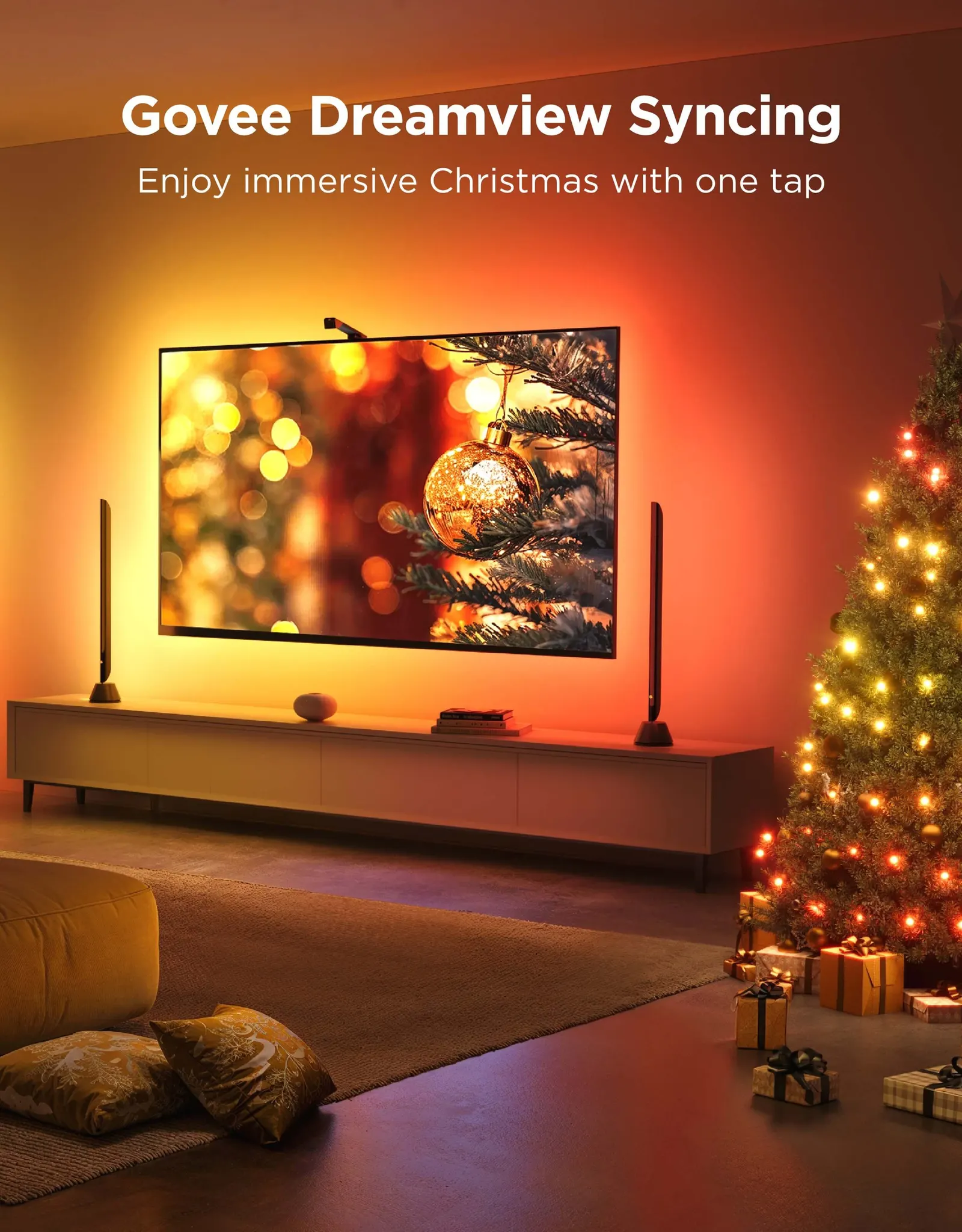 სმარტ სანათი Govee TV Backlight 3 Lite (75~85 inch) Support Matter from 2024 Q2 Fish eye correction