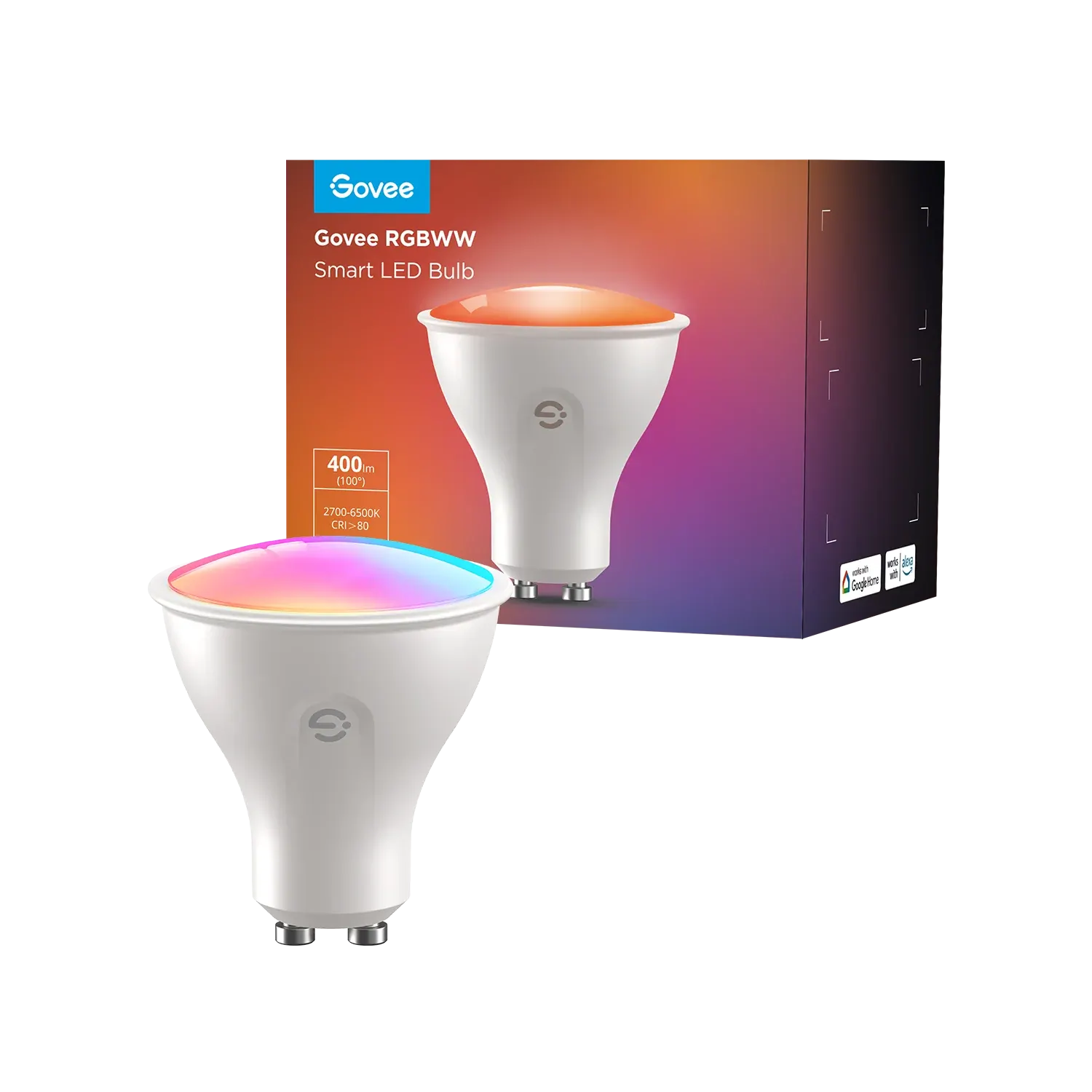 Govee B600D RGBWW Smart LED Bulb GU10 (2 pack)