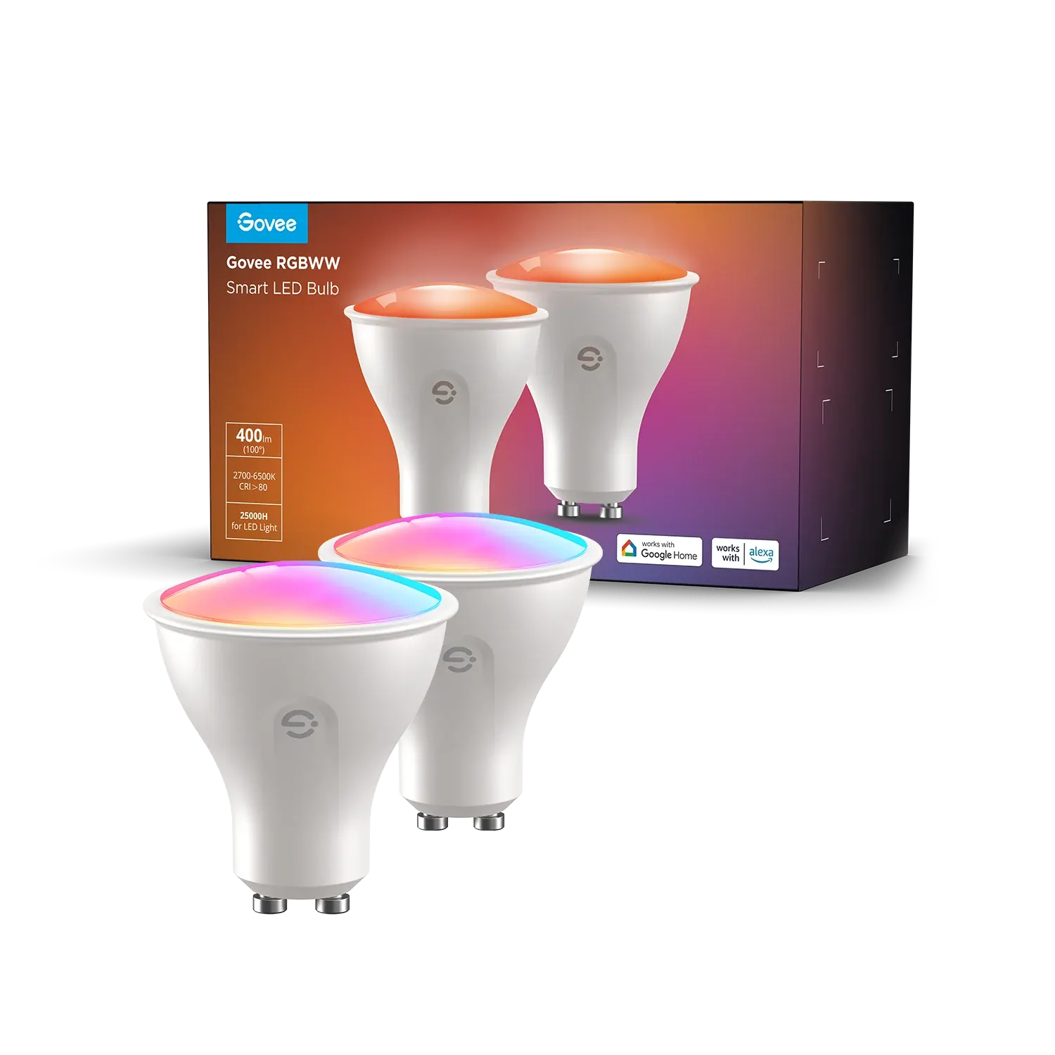 Govee B600D RGBWW Smart LED Bulb GU10 (2 pack)