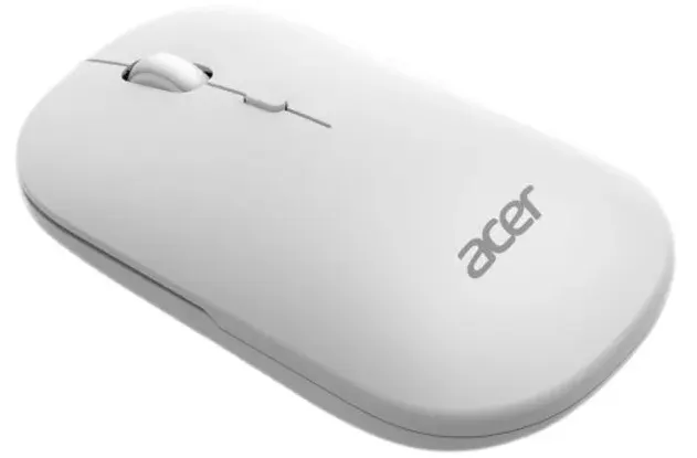 მაუსი Acer Mouse wireless dual mode 2.4GHz and BT5.2, 4 buttons, AMR130, White