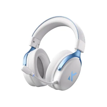 ყურსასმენი Headset MCHOSE V9 Pro, USB-A/WL/BT, Sky White