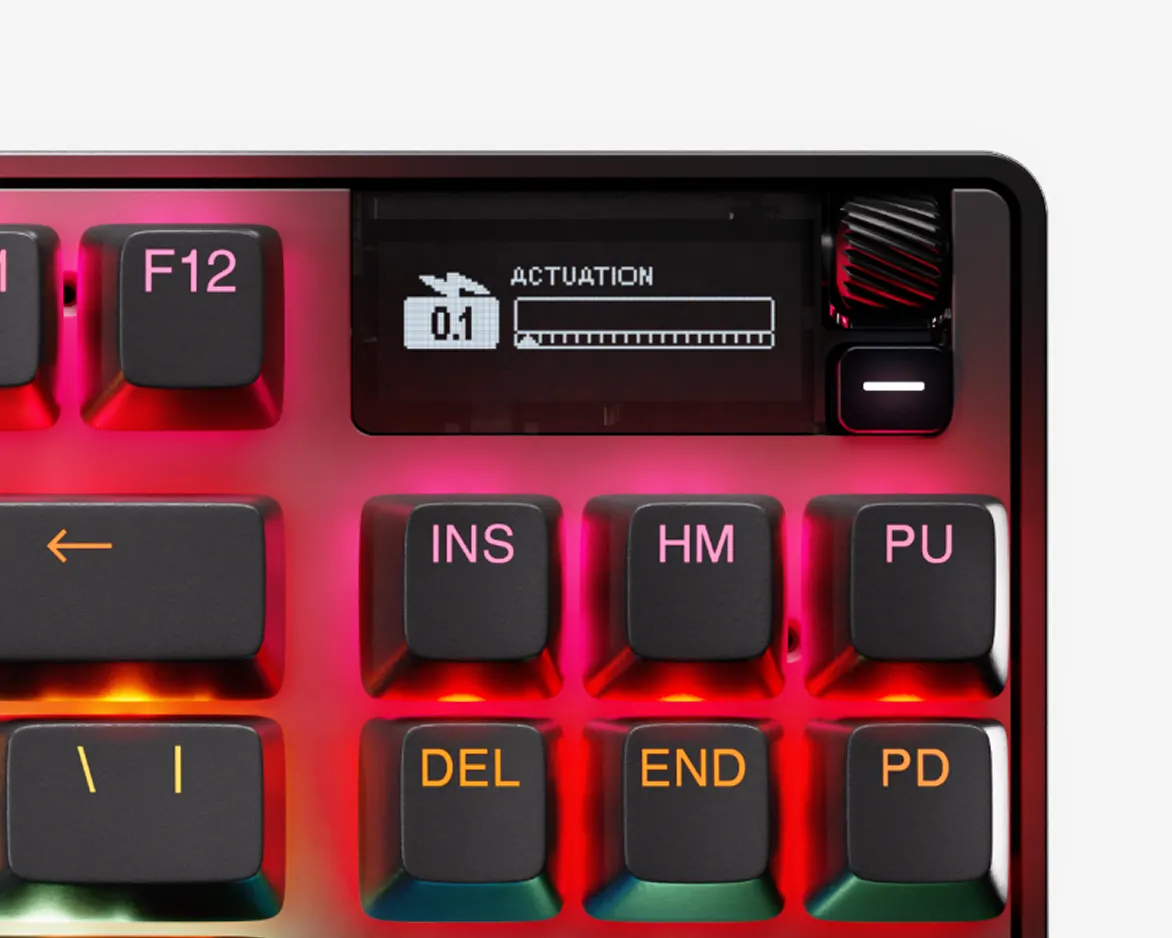 კლავიატურა SteelSeries Keyboard mechanical Apex Pro Gen 3, 84key, HyperMagnetic Switches OmniPoint 3.0, USB-A, EN, RGB, black
