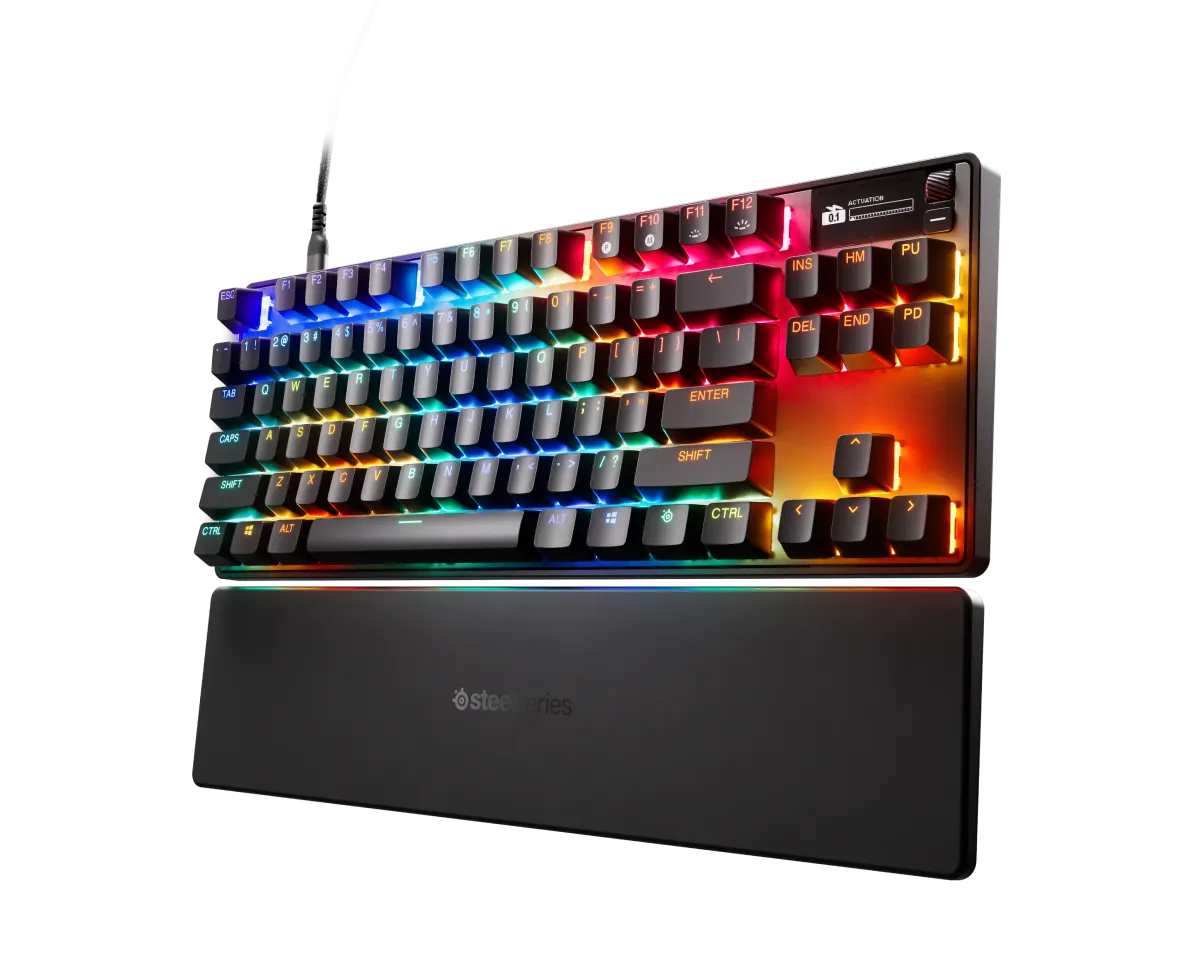 კლავიატურა SteelSeries Keyboard mechanical Apex Pro Gen 3, 84key, HyperMagnetic Switches OmniPoint 3.0, USB-A, EN, RGB, black