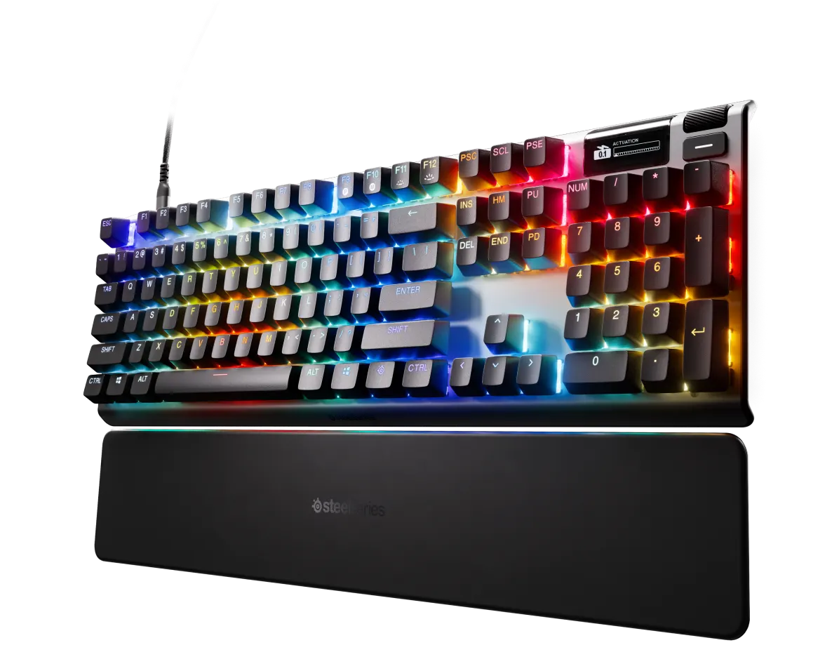 კლავიატურა SteelSeries Keyboard mechanical Apex Pro Gen 3, 105key, OmniPoint 3.0 Adjustable HyperMagnetic Switches, USB-A, EN, RGB