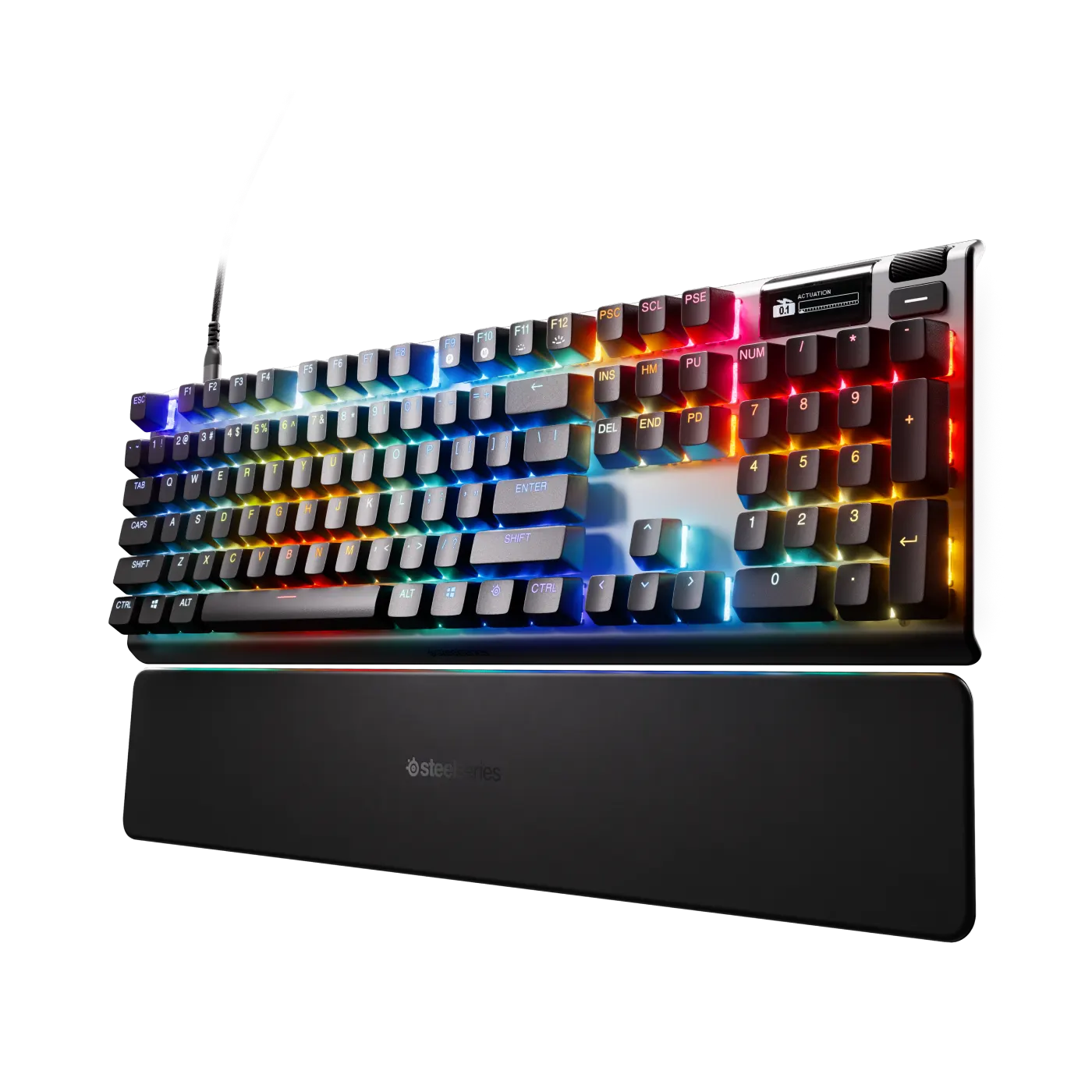 კლავიატურა SteelSeries Keyboard mechanical Apex Pro Gen 3, 105key, OmniPoint 3.0 Adjustable HyperMagnetic Switches, USB-A, EN, RGB