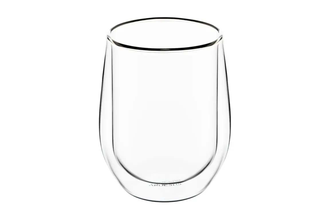 Ardesto Doublewall mug set, 250ml, 2pcs, borosilicate glass, transparent