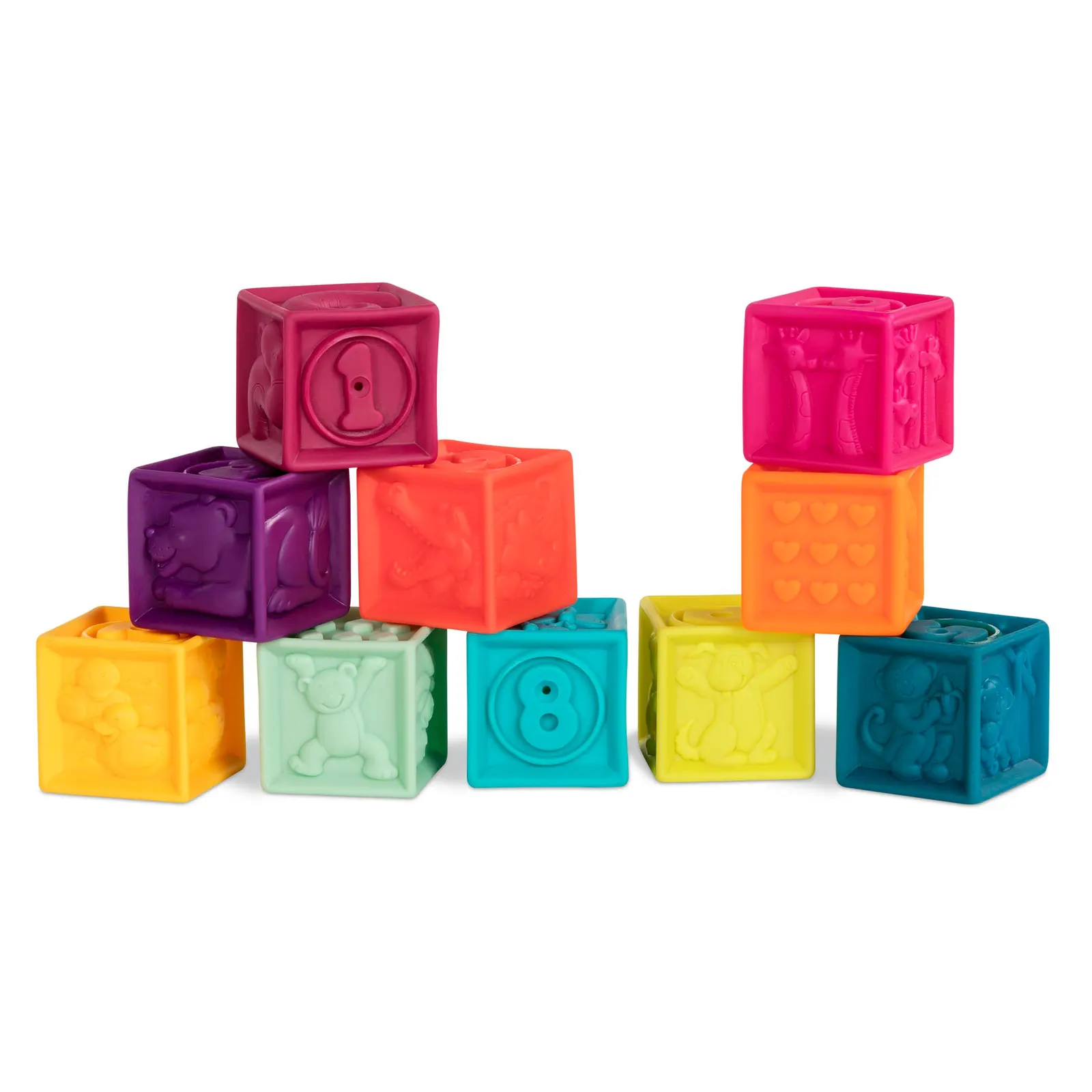 საგანმანათლებლო სათამაშო Btoys ONE TWO SQUEEZE, SOFT BLOCKS