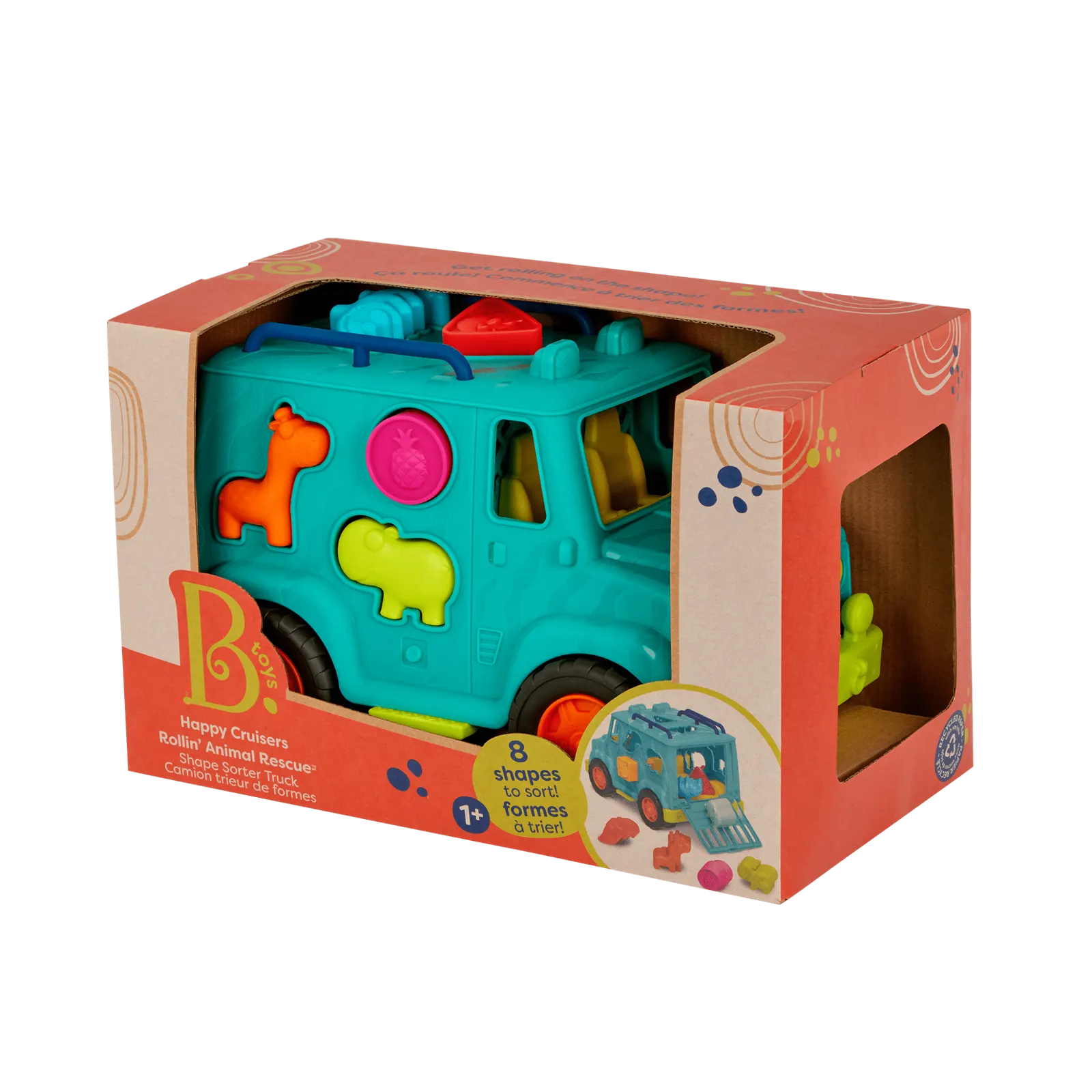 საგანმანათლებლო სათამაშო Btoys B. SHAPE SORTER TRUCK