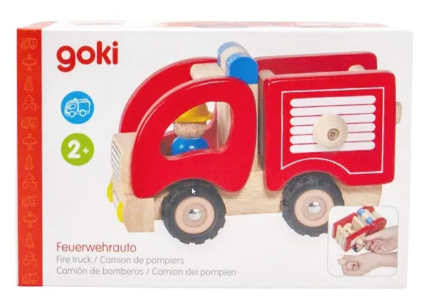 საგანმანათლებლო სათამაშო goki Machine wooden Fire (red) 55927G