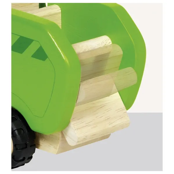 საგანმანათლებლო სათამაშო goki Machine wooden Garbage truck (green) 55964G