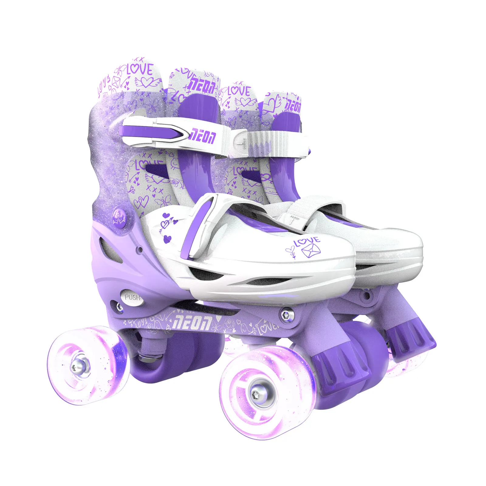 Neon COMBO SKATES (SIZE 3-6) - NT10 (Purple)