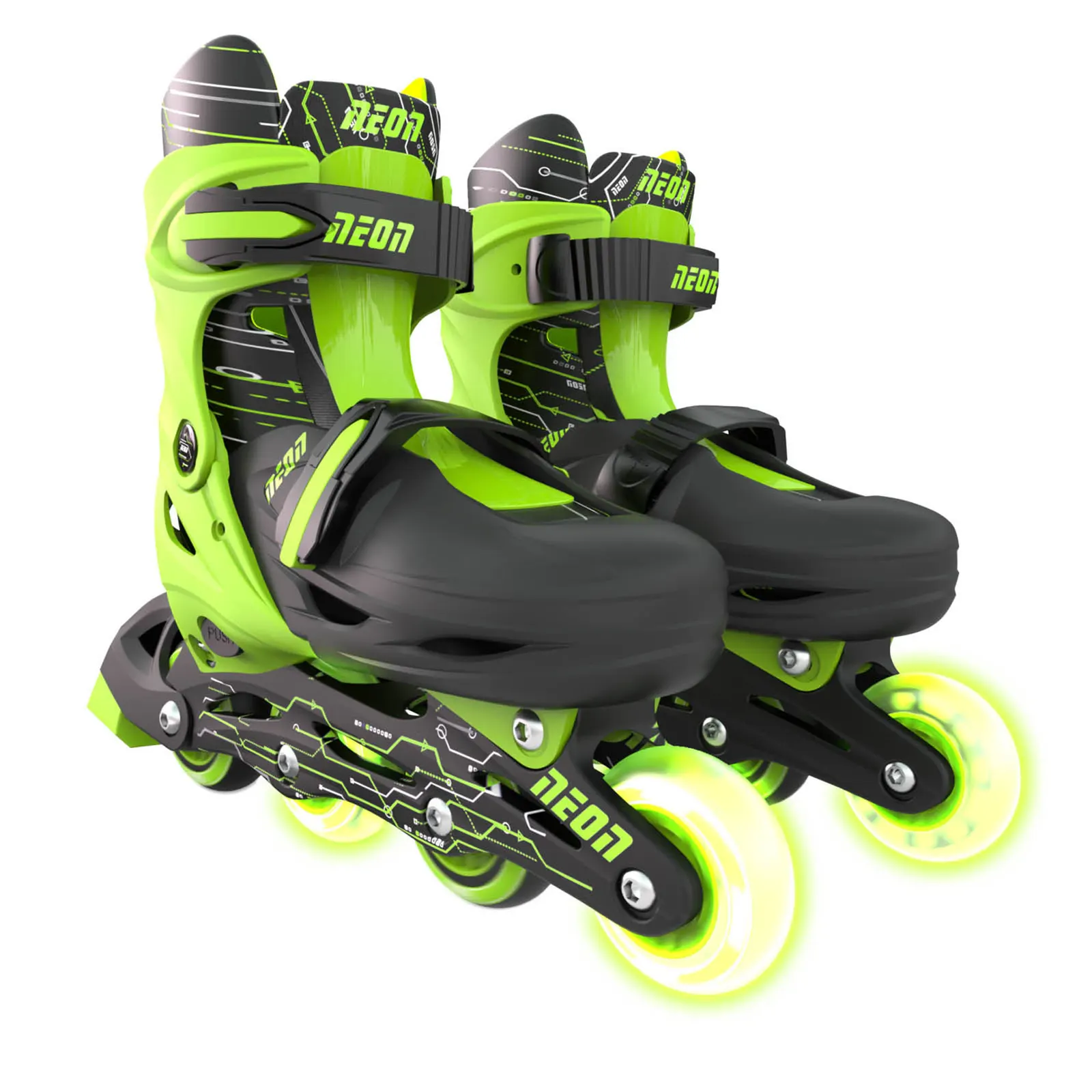 Neon Inline SKATES (SIZE 12-2) Green