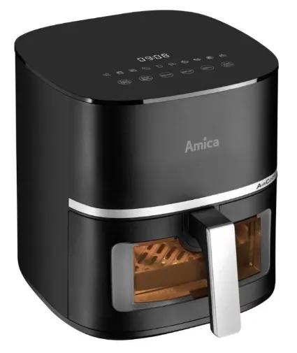აეროგრილი HANSA Amica multi-oven 1600W, bowl 5.2L, touch control, 10 auto. programs, plastic, black
