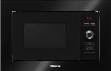 ჩასაშენებელი მიკროტალღური Microwave oven Hansa built-in, 20L, electrical control, 800W, grill, display, button opening, black
