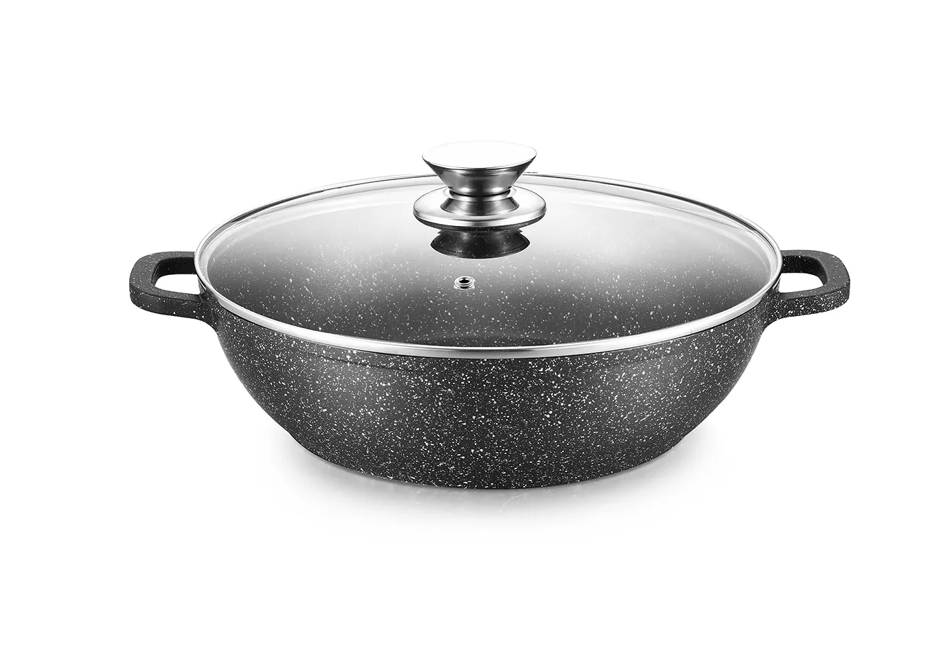 ქვაბი Saucepan with glass lid ARDESTO Gemini, 36cm, 8l, aluminum, black